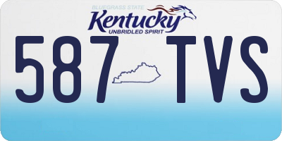 KY license plate 587TVS