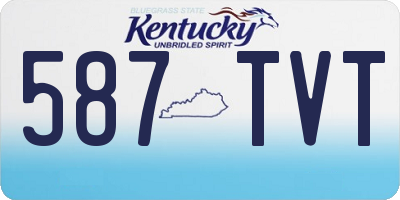 KY license plate 587TVT