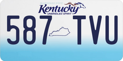 KY license plate 587TVU