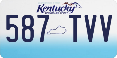 KY license plate 587TVV