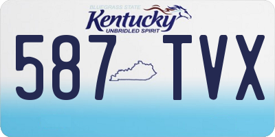 KY license plate 587TVX