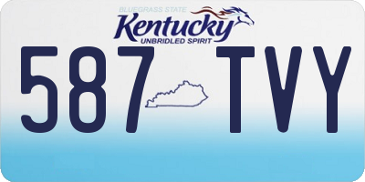 KY license plate 587TVY