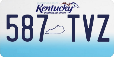 KY license plate 587TVZ