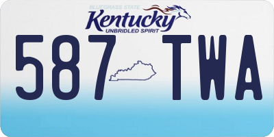 KY license plate 587TWA