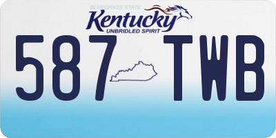 KY license plate 587TWB