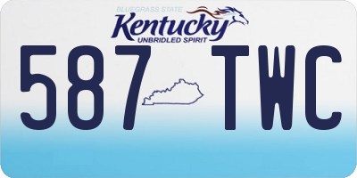 KY license plate 587TWC