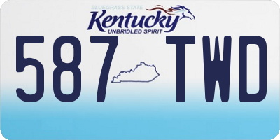 KY license plate 587TWD