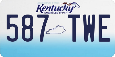KY license plate 587TWE