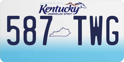 KY license plate 587TWG