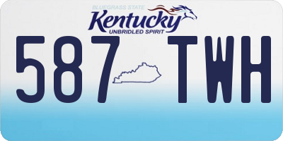 KY license plate 587TWH