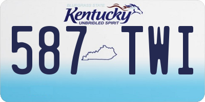 KY license plate 587TWI