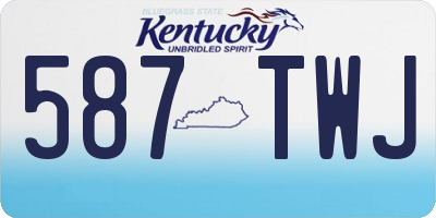 KY license plate 587TWJ