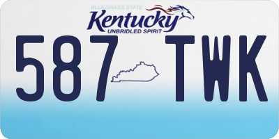 KY license plate 587TWK