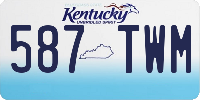KY license plate 587TWM