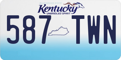 KY license plate 587TWN