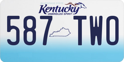 KY license plate 587TWO