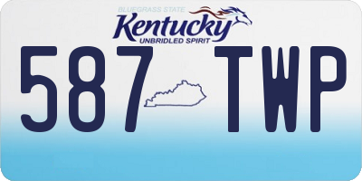 KY license plate 587TWP