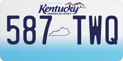 KY license plate 587TWQ
