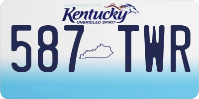 KY license plate 587TWR