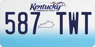KY license plate 587TWT