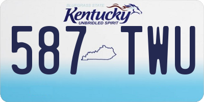 KY license plate 587TWU