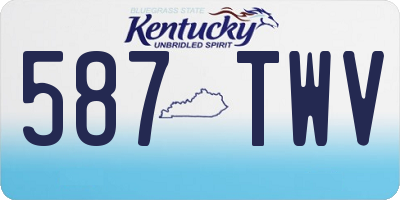 KY license plate 587TWV