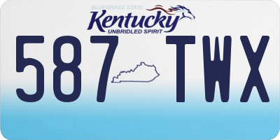 KY license plate 587TWX