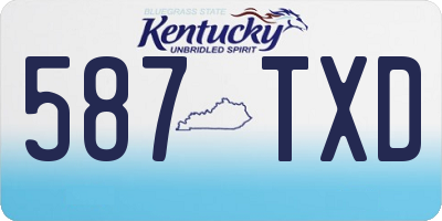 KY license plate 587TXD