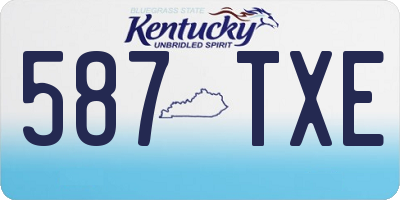 KY license plate 587TXE
