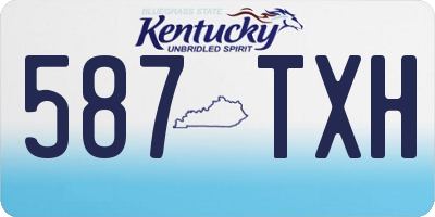KY license plate 587TXH