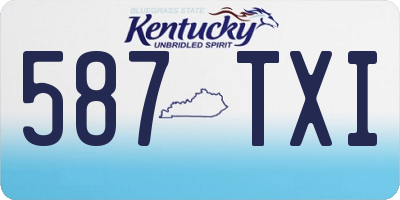 KY license plate 587TXI
