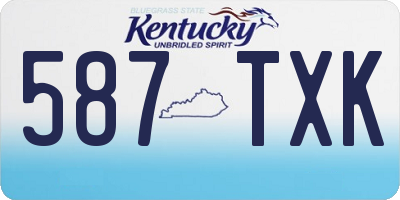 KY license plate 587TXK