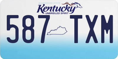 KY license plate 587TXM