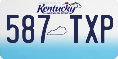 KY license plate 587TXP