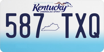 KY license plate 587TXQ