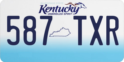 KY license plate 587TXR
