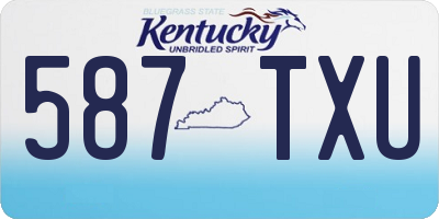 KY license plate 587TXU