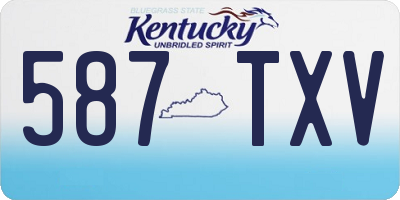 KY license plate 587TXV