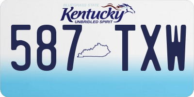 KY license plate 587TXW
