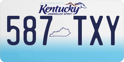 KY license plate 587TXY