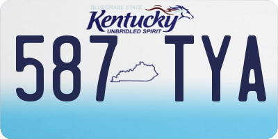 KY license plate 587TYA