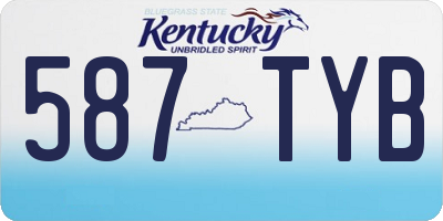 KY license plate 587TYB