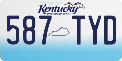 KY license plate 587TYD