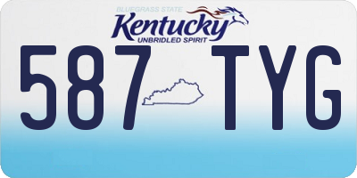 KY license plate 587TYG