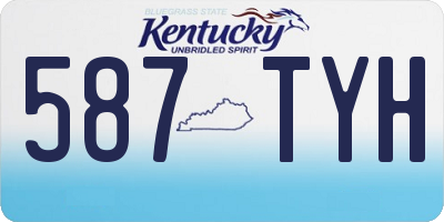 KY license plate 587TYH