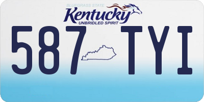 KY license plate 587TYI