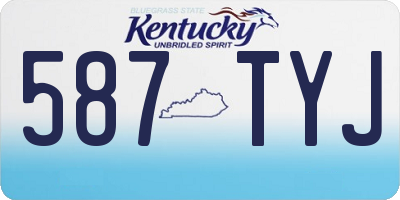 KY license plate 587TYJ