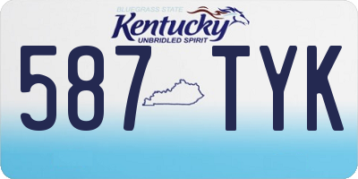 KY license plate 587TYK