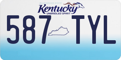 KY license plate 587TYL
