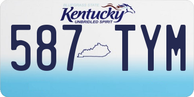 KY license plate 587TYM